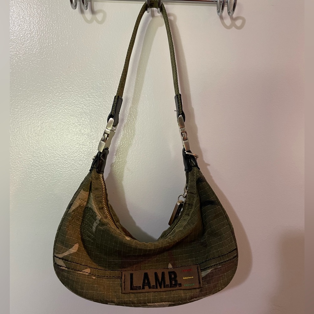 L.A.M.B. Camo Green Zip Bag
